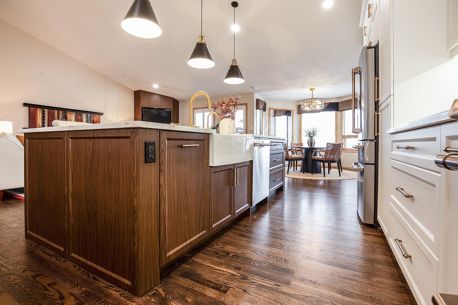 Inspired Elegance transitional kitchen renovation in Medicine Hat by Strongwood Construction